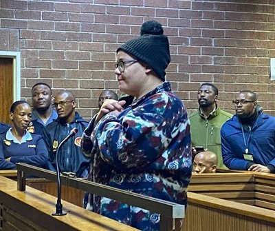 Tiffany Meek on her first appearance in court over the murder of his son Jayden-Lee Meek